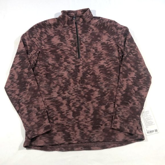 Lululemon Surge Warm 1/2 Zip LM3DBWS Duii Brown Rulu Slim Fit Sweater Sz XL NWT - Picture 1 of 9